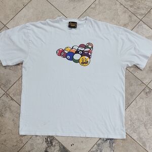 DREW White Tee with Billiard Ball Graphic